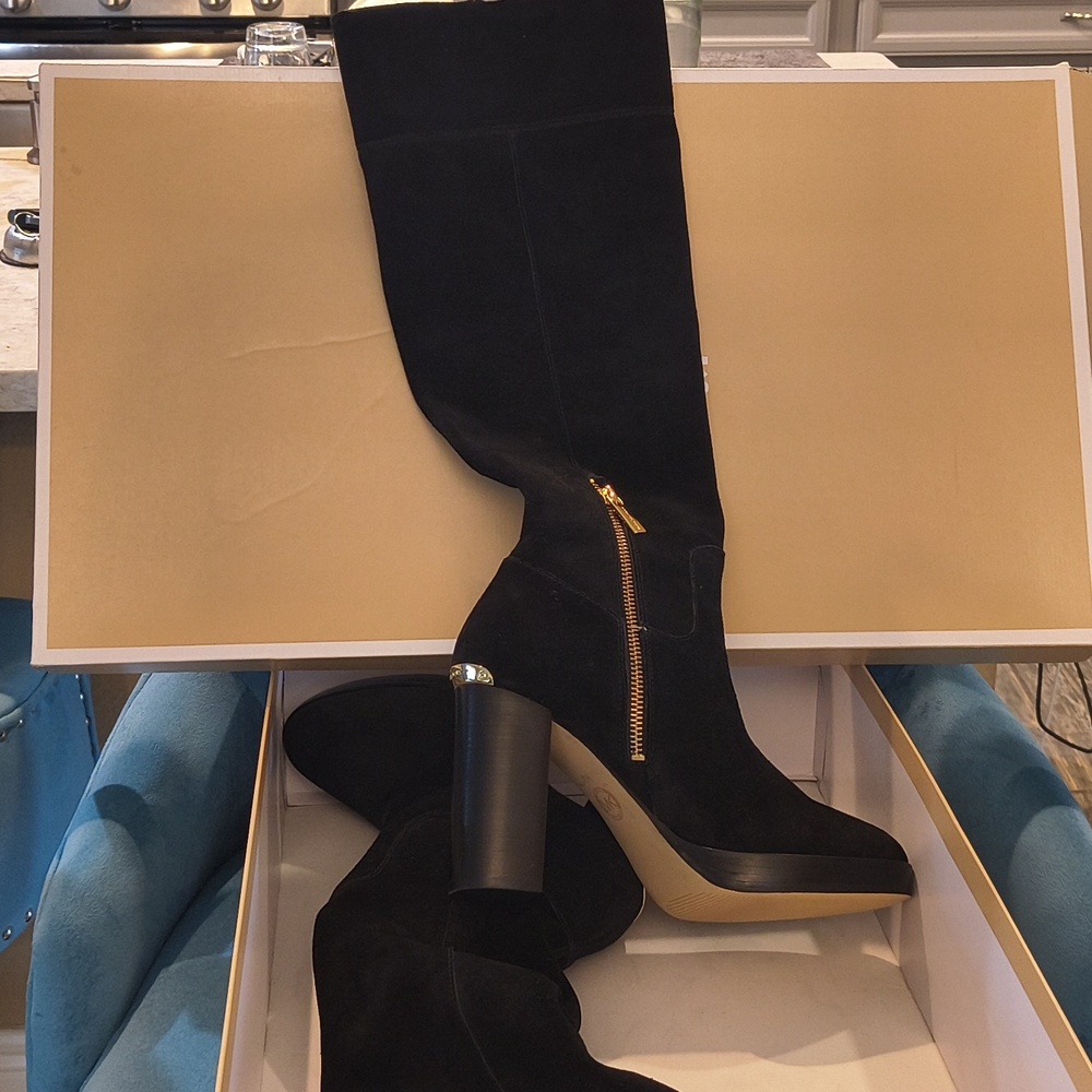 Michael Kors Black Over the Knee Boots